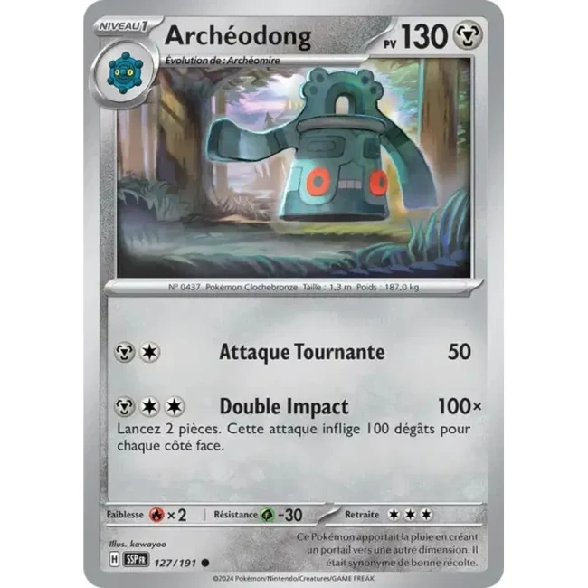 Carte Pokémon Archéodong 127/191 - EV8 Étincelles Déferlantes