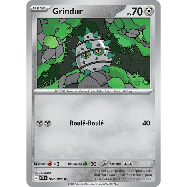 Carte Pokémon Grindur62/086 - ME04 Chaos Ascendant