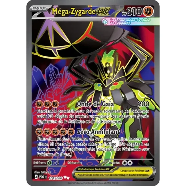 Carte Pokémon Méga-Zygarde ex 104/088 - ME03 Equilibre Parfait