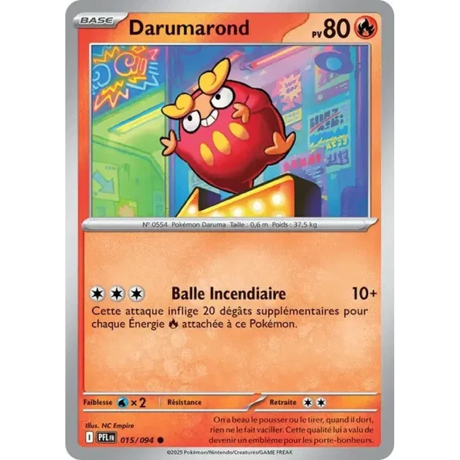 Carte Pokémon Darumarond 15/94 - ME02 Flammes Fantasmagoriques