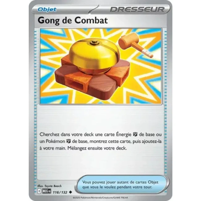 Carte Pokémon Gong de Combat 116/132 - ME1 Méga évolution