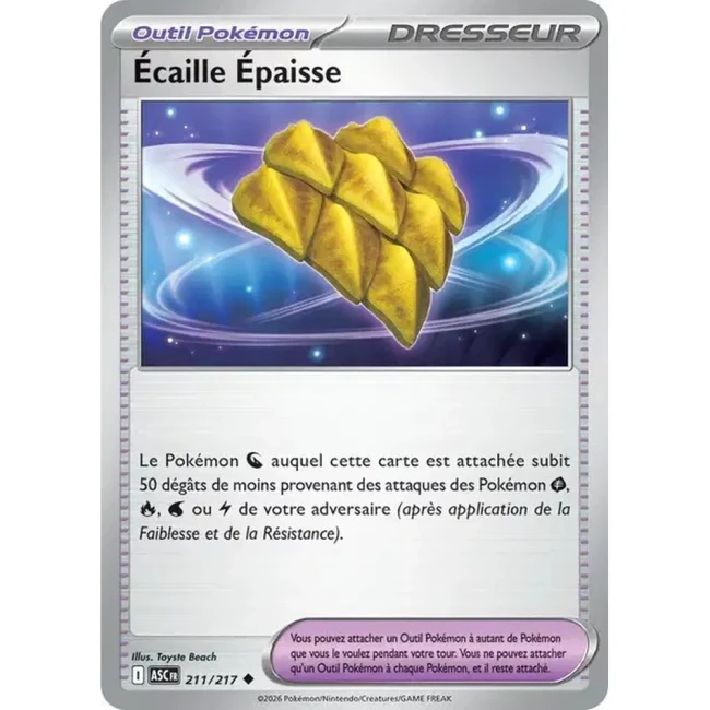 Carte Pokémon Écaille Épaisse 211/217 - ME02.5 Héros Transcendants