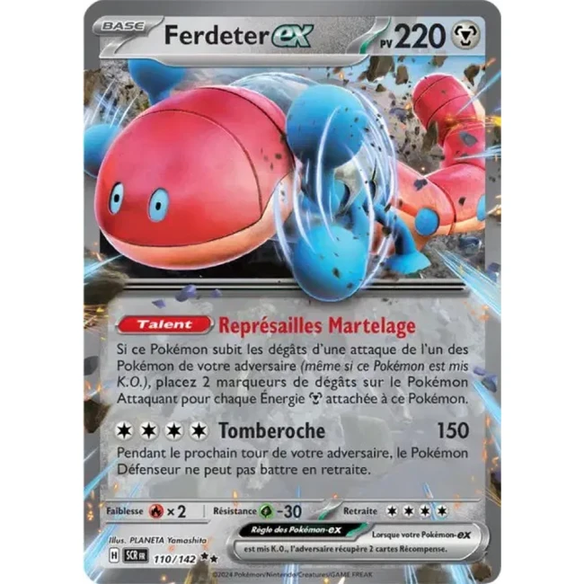 Carte Pokémon Ferdeter ex 110/142 - EV7 - Couronne Stellaire