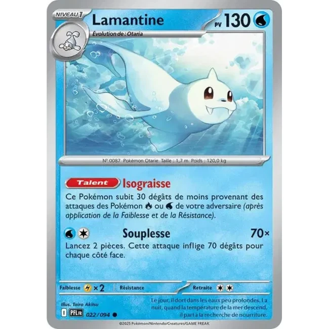 Carte Pokémon Lamantine 22/94 - ME02 Flammes Fantasmagoriques