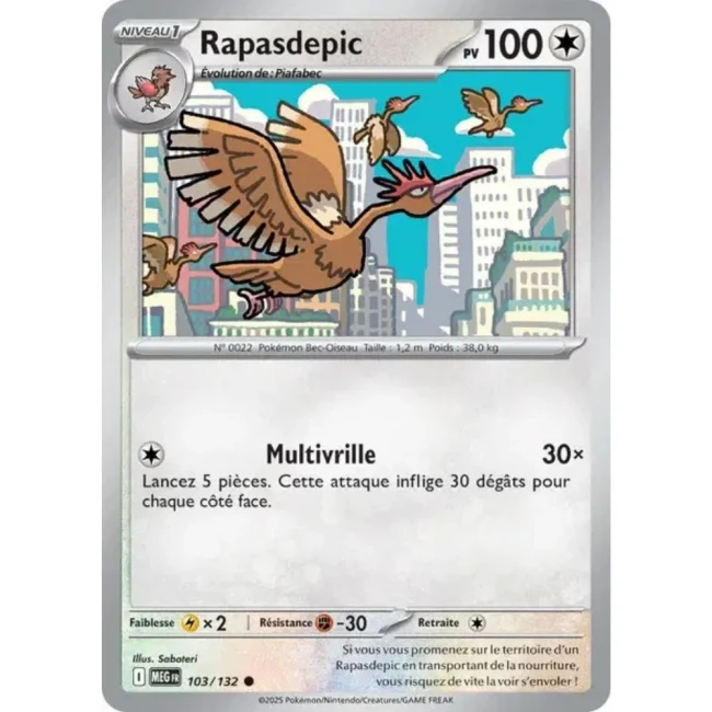 Carte Pokémon Rapasdepic 103/132 - ME1 Méga évolution