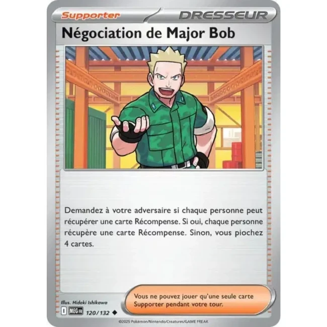 Carte Pokémon Négociation de Major Bob 120/132 - ME1 Méga évolution