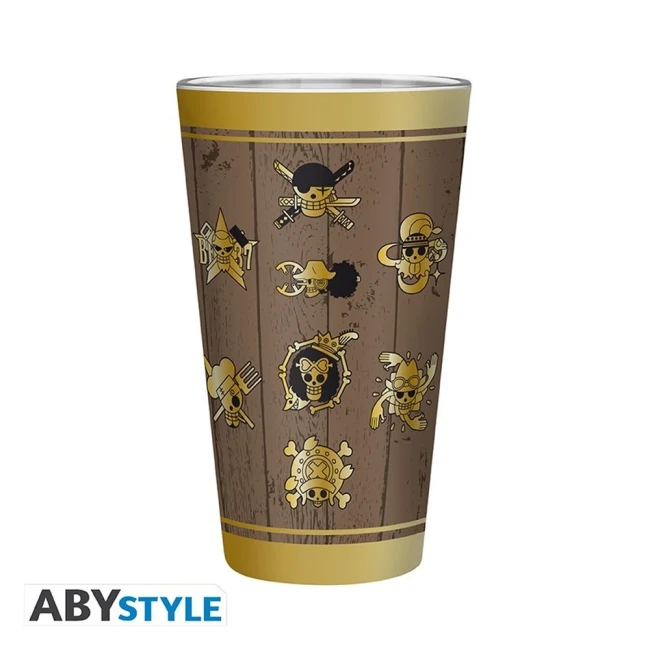 Verre XXL One Piece à décor Skull, vue rapprochée