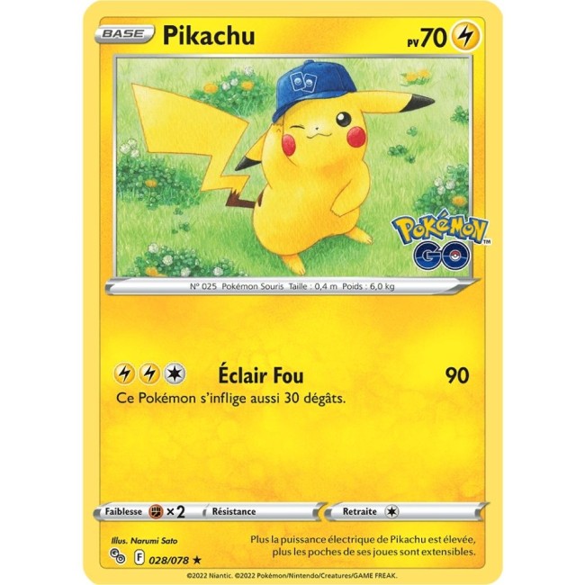 Carte Pokémon Pikachu 028/078 – Pokémon GO