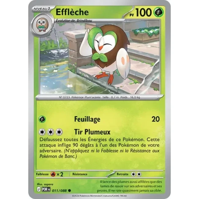 Carte Pokémon Efflèche 011/088 - ME03 Equilibre Parfait