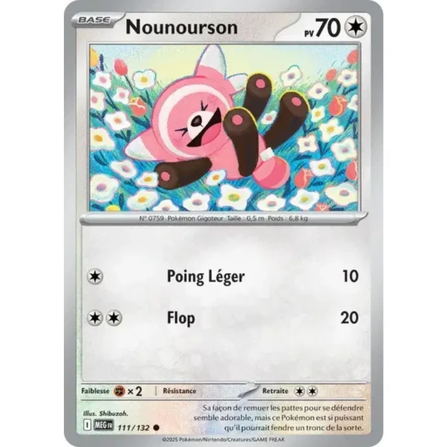 Carte Pokémon Nounourson 111/132 - ME1 Méga évolution
