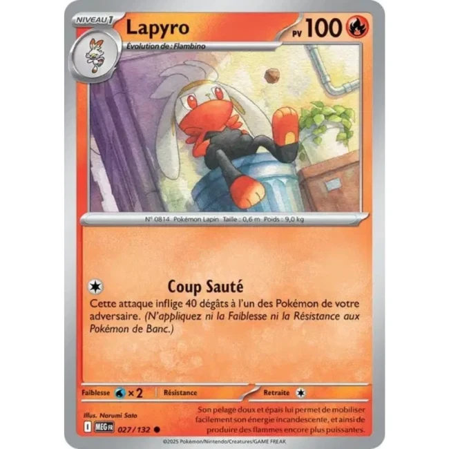 Carte Pokémon Lapyro 27/132- ME1 Méga évolution
