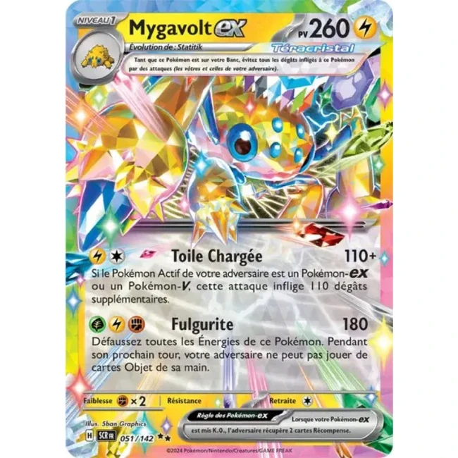 Carte Pokémon Mygavolt ex 51/142 - EV7 - Couronne Stellaire