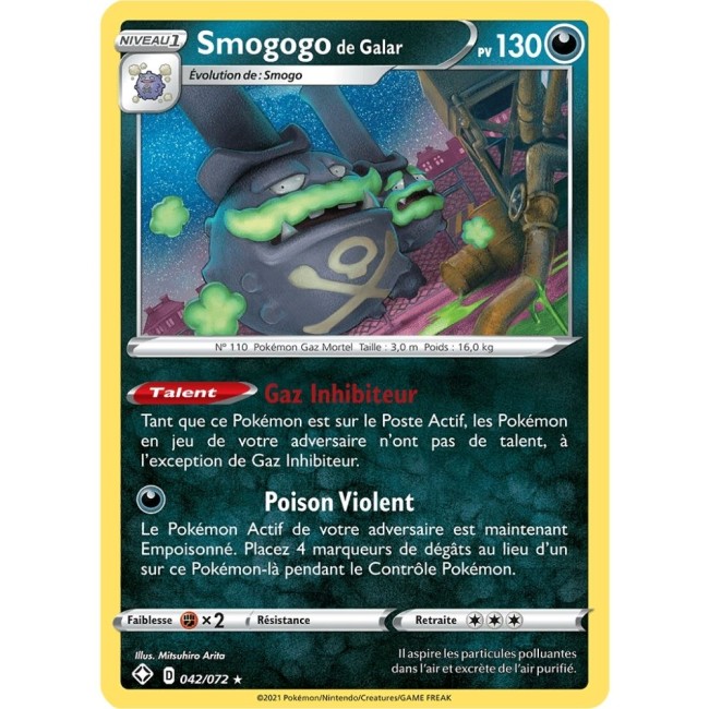  Carte Pokémon Smogogo de Galar 042/072 – Destinées Radieuses