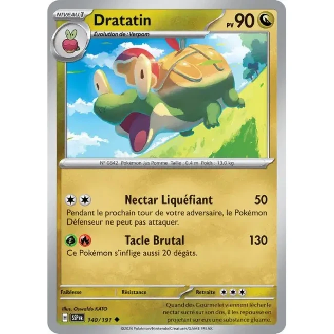 Carte Pokémon Dratatin 140/191 - EV8 Étincelles Déferlantes