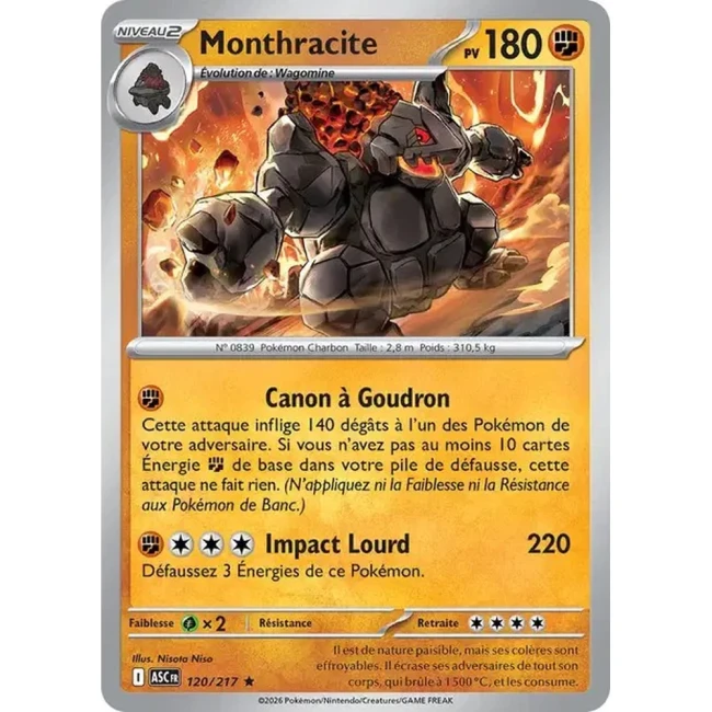 Carte Pokémon Monthracite 120/217 - ME02.5 Héros Transcendants
