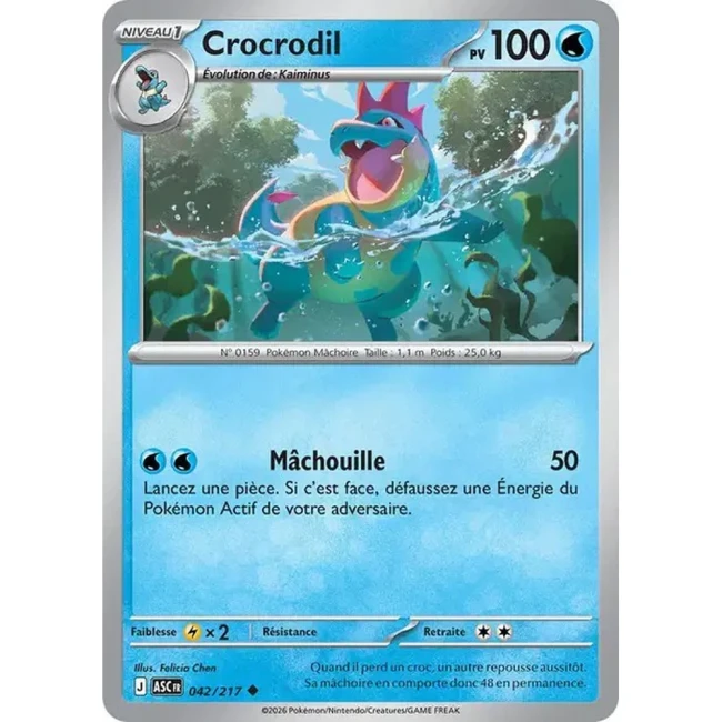 Carte Pokémon Crocrodil 42/217  - ME02.5 Héros Transcendants