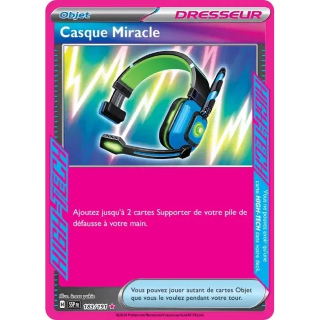 Carte Pokémon Casque Miracle 183/191 - EV8 Étincelles Déferlantes