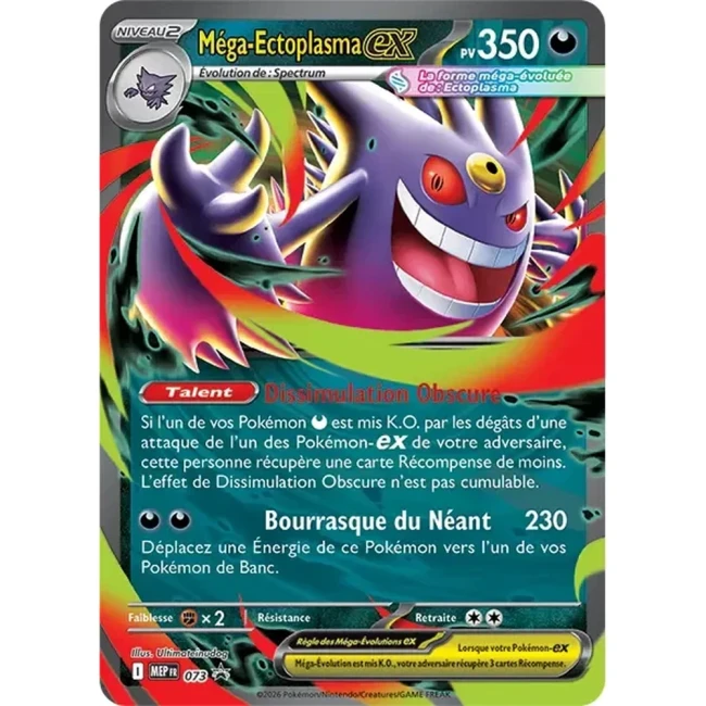 Carte Pokémon Méga-Ectoplasma ex 073 - Méga évolution PROMO
