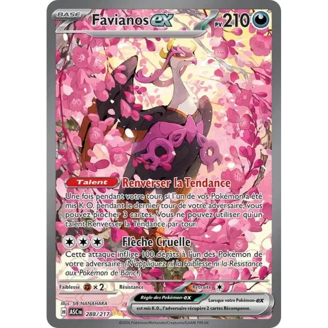 Carte Pokémon Favianos ex 288/217 - ME02.5  Héros Transcendants