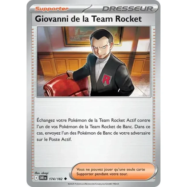 Carte Pokémon Giovanni de la Team Rocket 174/182 - EV10 Rivalités Destinées