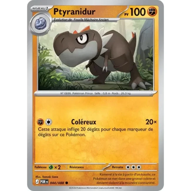 Carte Pokémon Ptyranidur 044/088 - ME03 Equilibre Parfait
