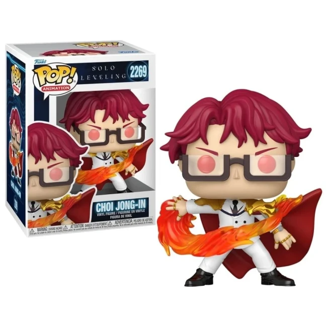 Funko POP Choi Jong-in Solo Leveling figurine et packaging