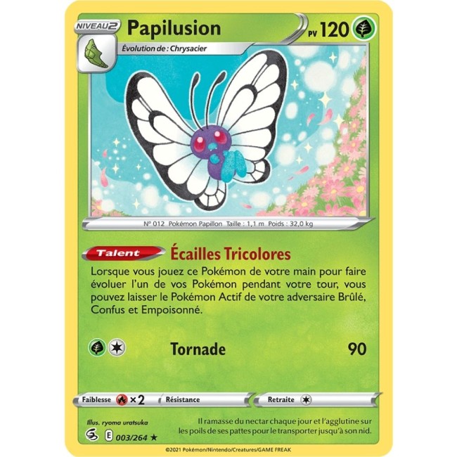  Carte Pokémon Papilusion 003/264 – EB Poing de Fusion