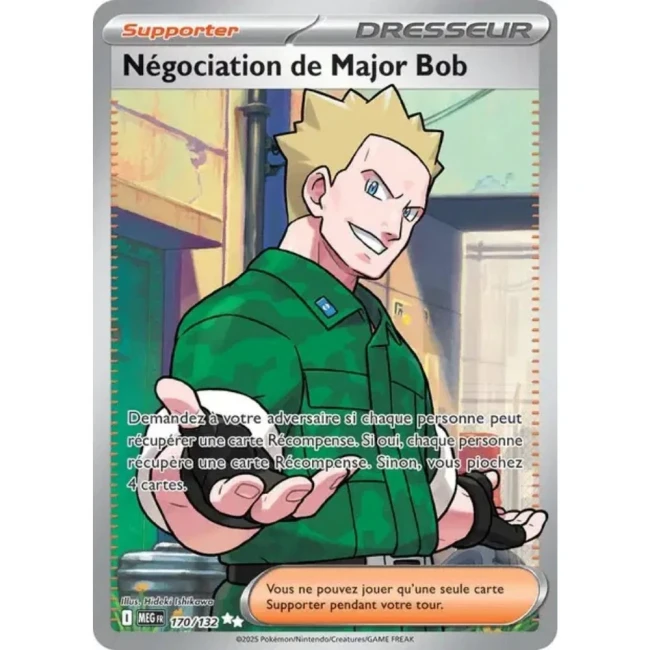 Carte Pokémon Négociation de Major Bob 170/132 - ME1 Méga évolution