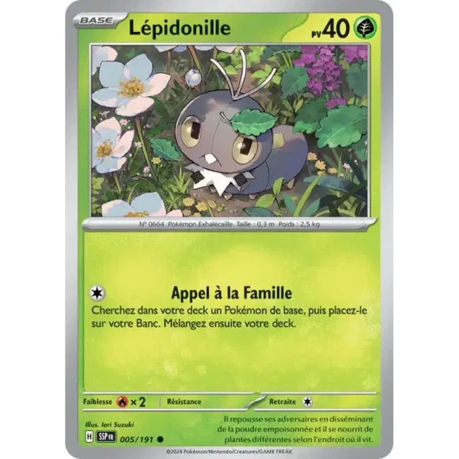 Carte Pokémon Lépidonille 5/191 - EV8 Étincelles Déferlantes