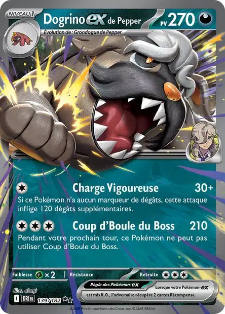 Carte Pokémon Dogrino ex de Pepper 139/182 - EV10 Rivalités Destinées