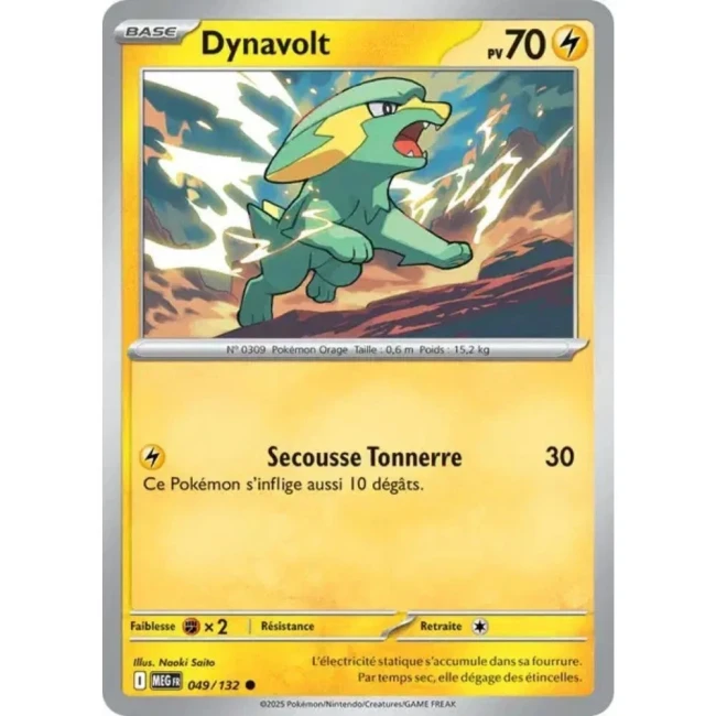 Carte Pokémon Dynavolt 49/132 - ME1 Méga évolution