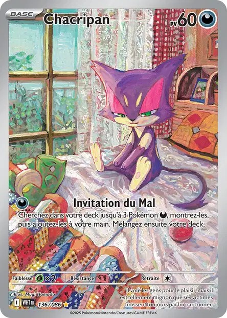 Carte Pokémon Chacripan 136/86 - EV10.5 Flamme Blanche