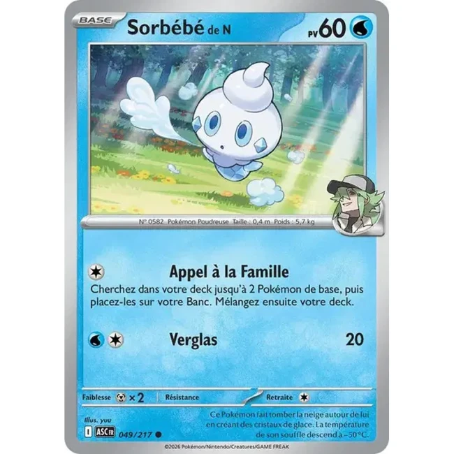 Carte Pokémon Sorbébé de N 49/217  - ME02.5 Héros Transcendants