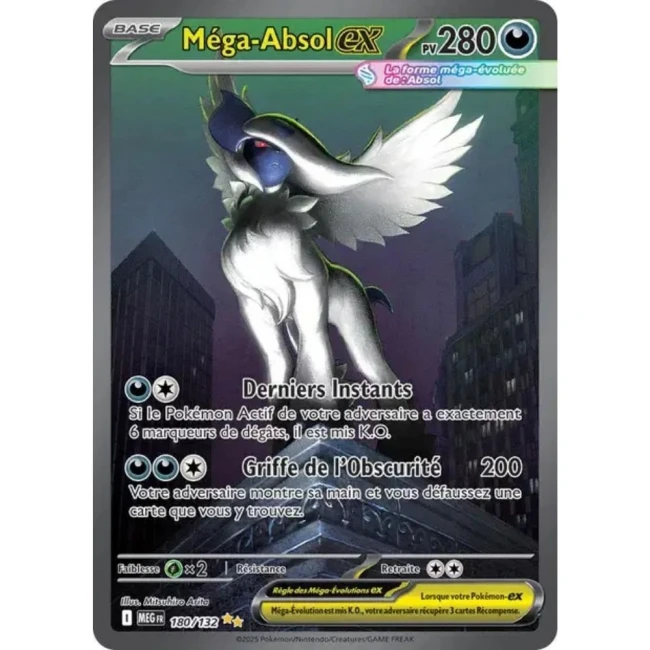 Carte Pokémon Méga-Absol ex 180/132 - ME1 Méga évolution