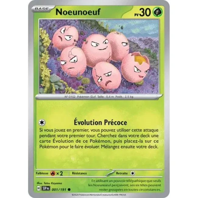 Carte Pokémon Noeunoeuf 1/191 - EV8 Étincelles Déferlantes
