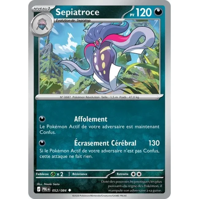 Carte Pokémon Sepiatroce 52/084 - ME05 Nuit Noire