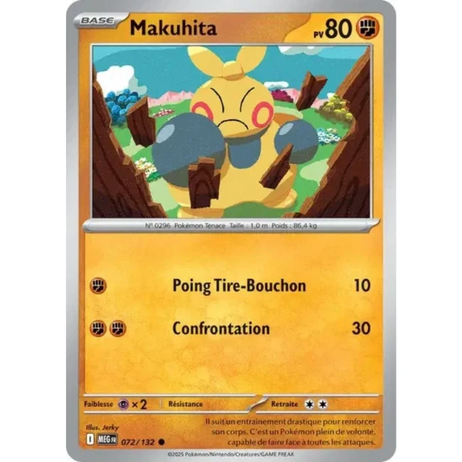 Carte Pokémon Makuhita 72/132 - ME1 Méga évolution