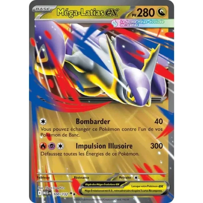 Carte Pokémon Méga-Latias ex 100/132 - ME1 Méga évolution