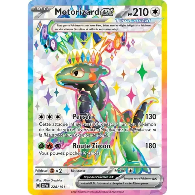 Carte Pokémon Motorizard ex 228/191 - EV8 Étincelles Déferlantes