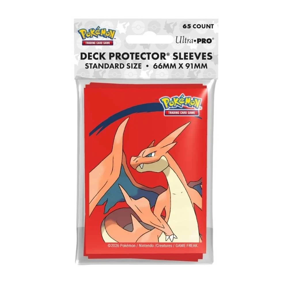 Pochettes Ultra Pro Pokémon, 65 sleeves standard avec illustration de Méga-Dracaufeu Y