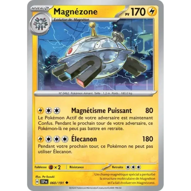 Carte Pokémon Magnézone 60/191 - EV8 Étincelles Déferlantes
