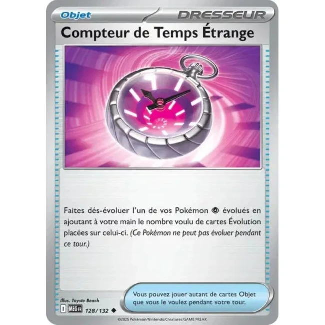 Carte Pokémon Compteur de Temps Étrange 128/132 - ME1 Méga évolution