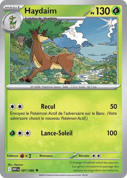 Carte Pokémon Haydaim 7/86 - EV10.5 Flamme Blanche