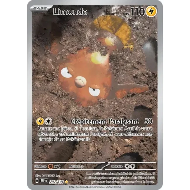 Carte Pokémon Limonde 202/191 - EV8 Étincelles Déferlantes Carte Pokémon Limonde 202/191 - EV8 Étincelles Déferlantes