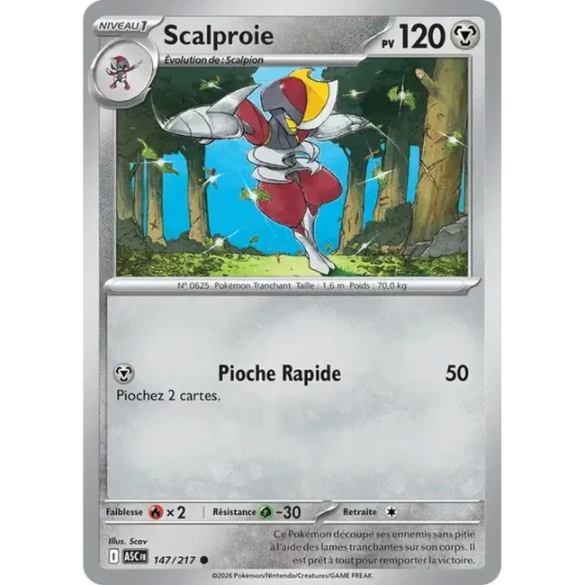 Carte Pokémon Scalproie 147/217 - ME02.5 Héros Transcendants