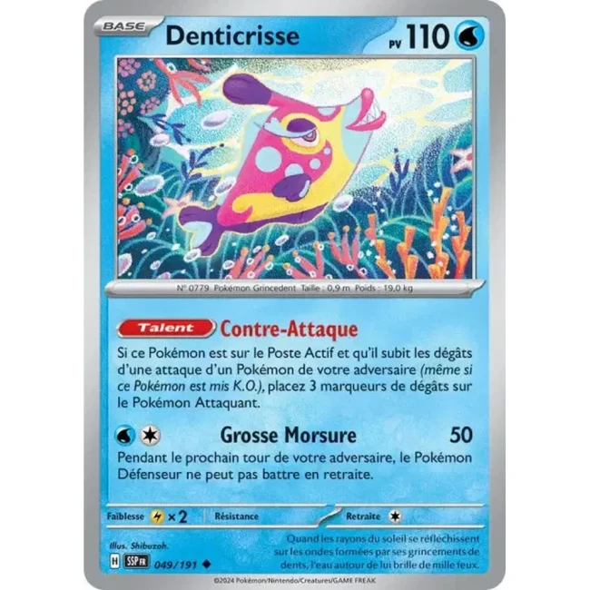 Carte Pokémon Denticrisse 49/191 - EV8 Étincelles Déferlantes