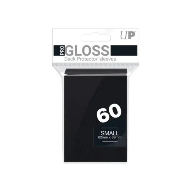 Sachet Ultra PRO PRO-Gloss noir, 60 pochettes petit format 62 × 89 mm