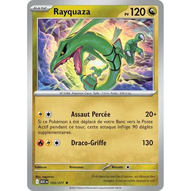 Carte Pokémon Rayquaza 153/217 - ME02.5 Héros Transcendants