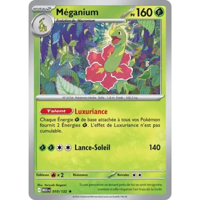 Carte Pokémon Méganium 10/132- ME1 Méga évolution