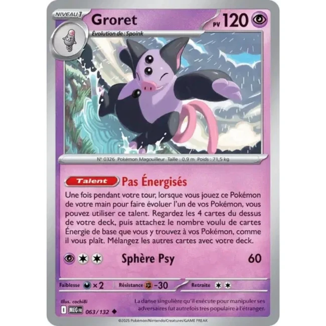 Carte Pokémon Groret 63/132 - ME1 Méga évolution